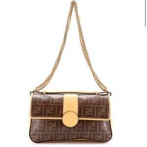 Fendi logo stamp flat bag Zucchini